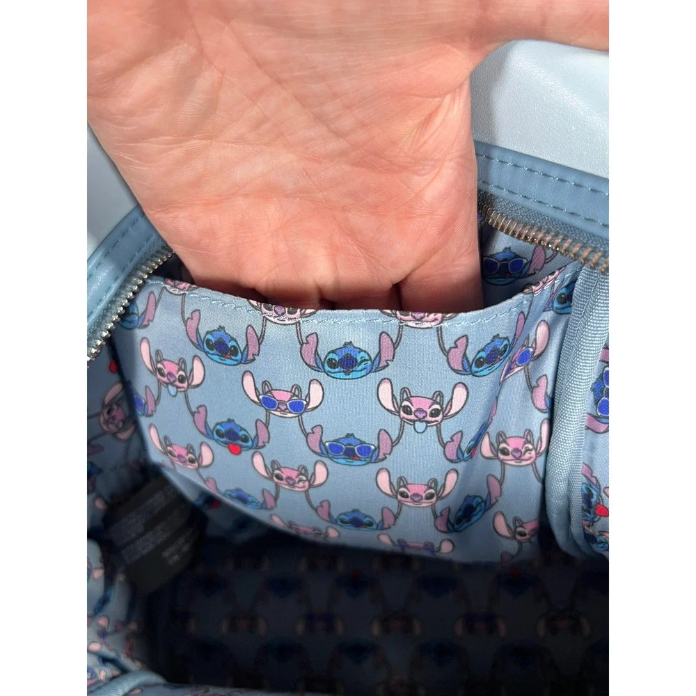 Loungefly Disney Lilo & Stitch Angel Shave‎ Ice Mini Backpack Blue Orange Sunset